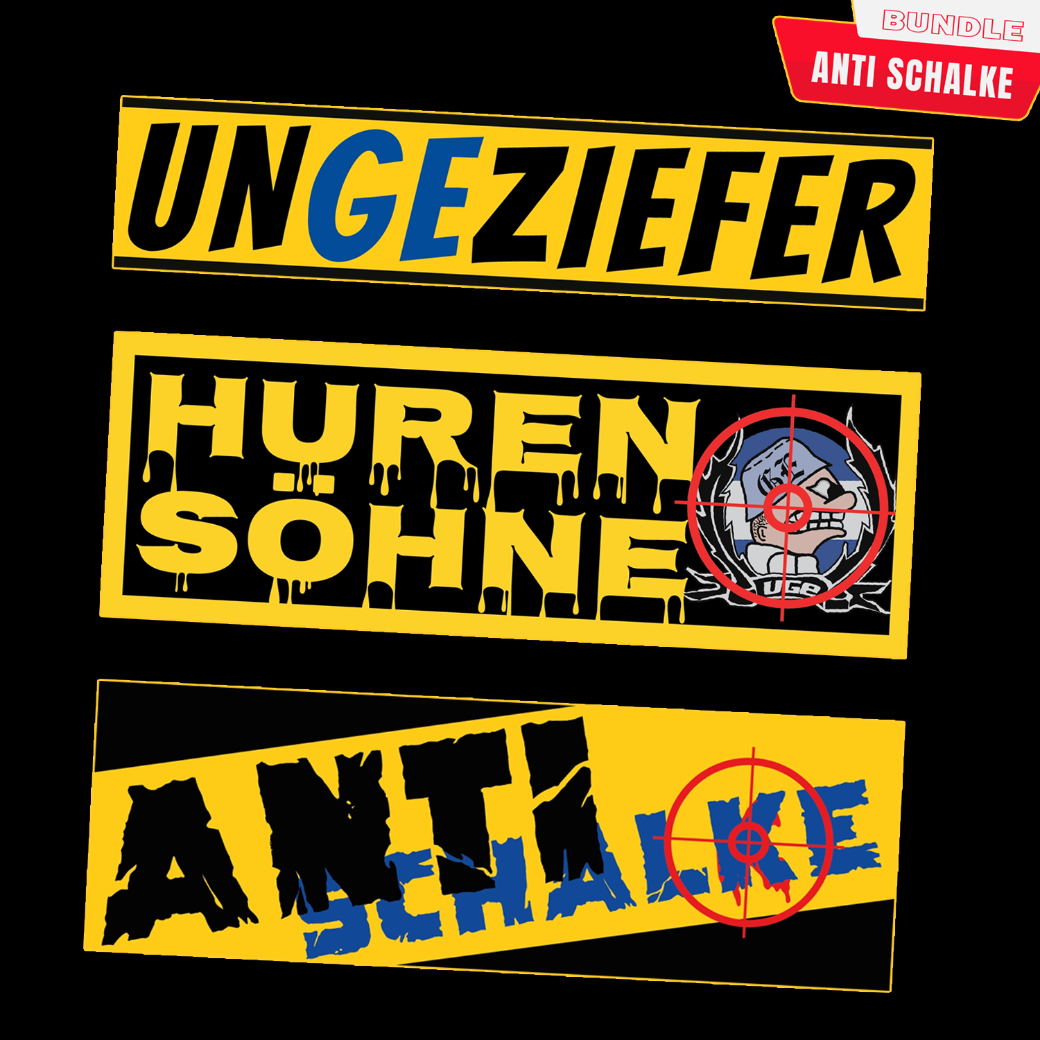 ANTI SCHALKE Bundle // 60 Stk. - fanSTICKERS